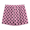Pink And Black Polka Dot Pattern Print Mesh Shorts
