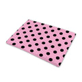 Pink And Black Polka Dot Pattern Print Pet Cooling Mat Cover