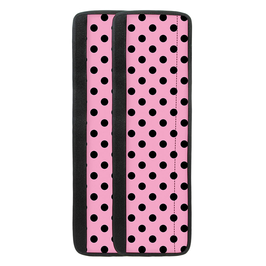 Pink And Black Polka Dot Pattern Print Refrigerator Handle Covers