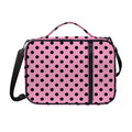 Pink And Black Polka Dot Pattern Print Shoulder Strap Bible Bag