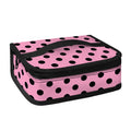 Pink And Black Polka Dot Pattern Print Small Lunch Bag