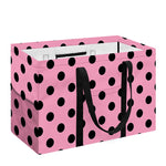 Pink And Black Polka Dot Pattern Print Utility Tote Bag