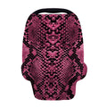 Pink And Black Snakeskin Print Baby Seat Cover