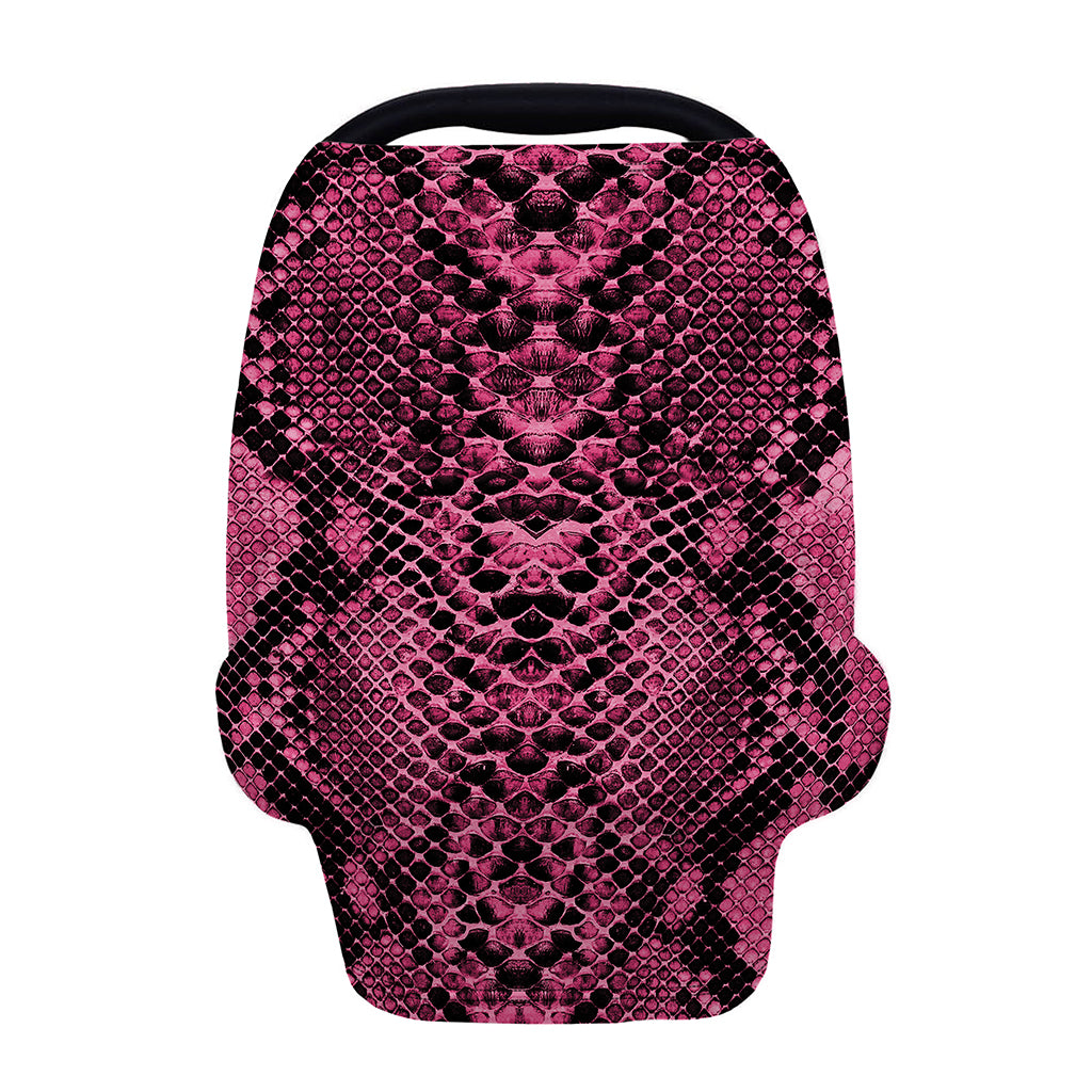 Pink And Black Snakeskin Print Baby Seat Cover