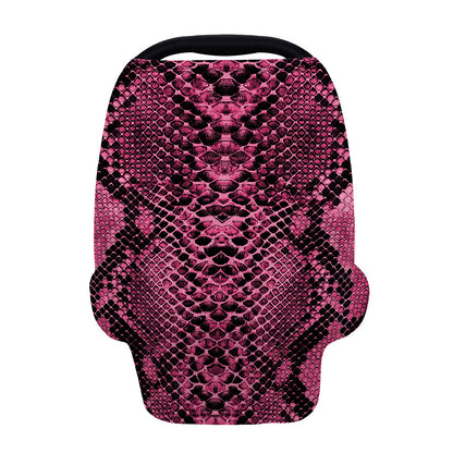 Pink And Black Snakeskin Print Baby Seat Cover