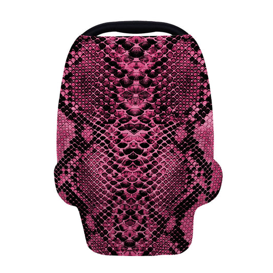 Pink And Black Snakeskin Print Baby Seat Cover