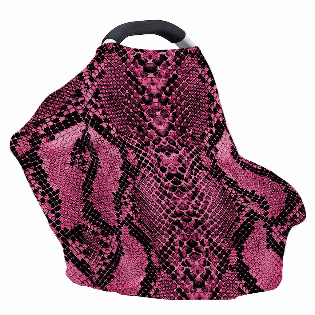 Pink And Black Snakeskin Print Baby Seat Cover