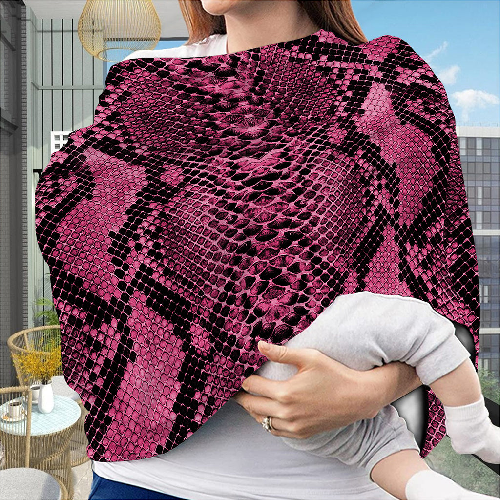 Pink And Black Snakeskin Print Baby Seat Cover