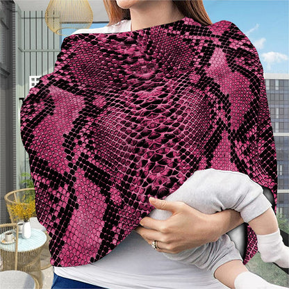 Pink And Black Snakeskin Print Baby Seat Cover
