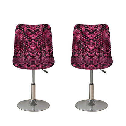 Pink And Black Snakeskin Print Bar Stool Covers