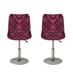 Pink And Black Snakeskin Print Bar Stool Covers