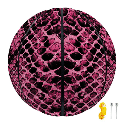 Pink And Black Snakeskin Print Basketball