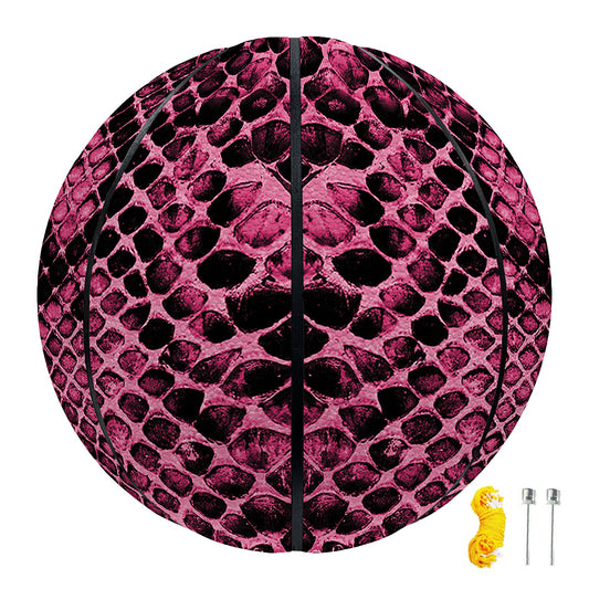 Pink And Black Snakeskin Print Basketball