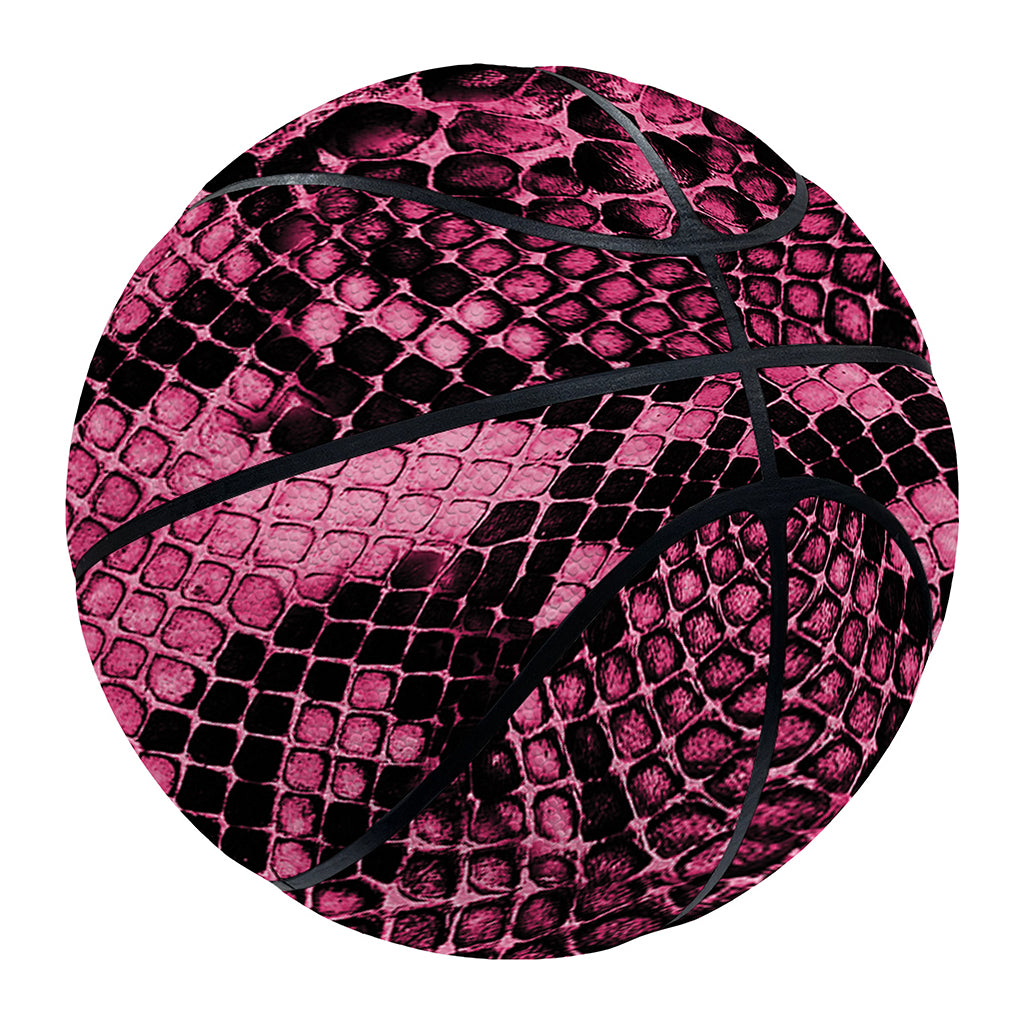 Pink And Black Snakeskin Print Basketball