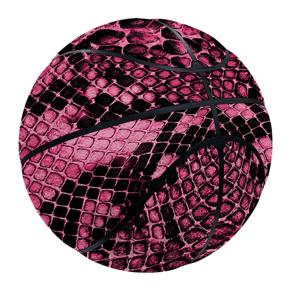 Pink And Black Snakeskin Print Basketball