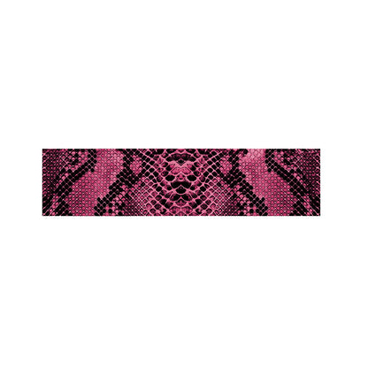 Pink And Black Snakeskin Print Bed Runner