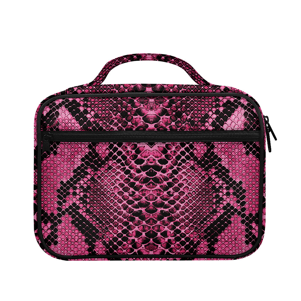 Pink And Black Snakeskin Print Briefcase Bible Bag