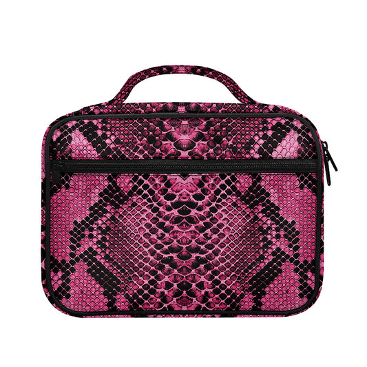 Pink And Black Snakeskin Print Briefcase Bible Bag