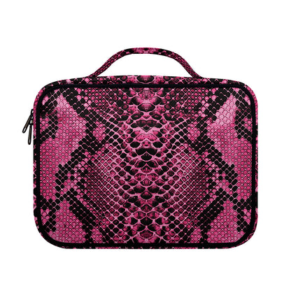 Pink And Black Snakeskin Print Briefcase Bible Bag
