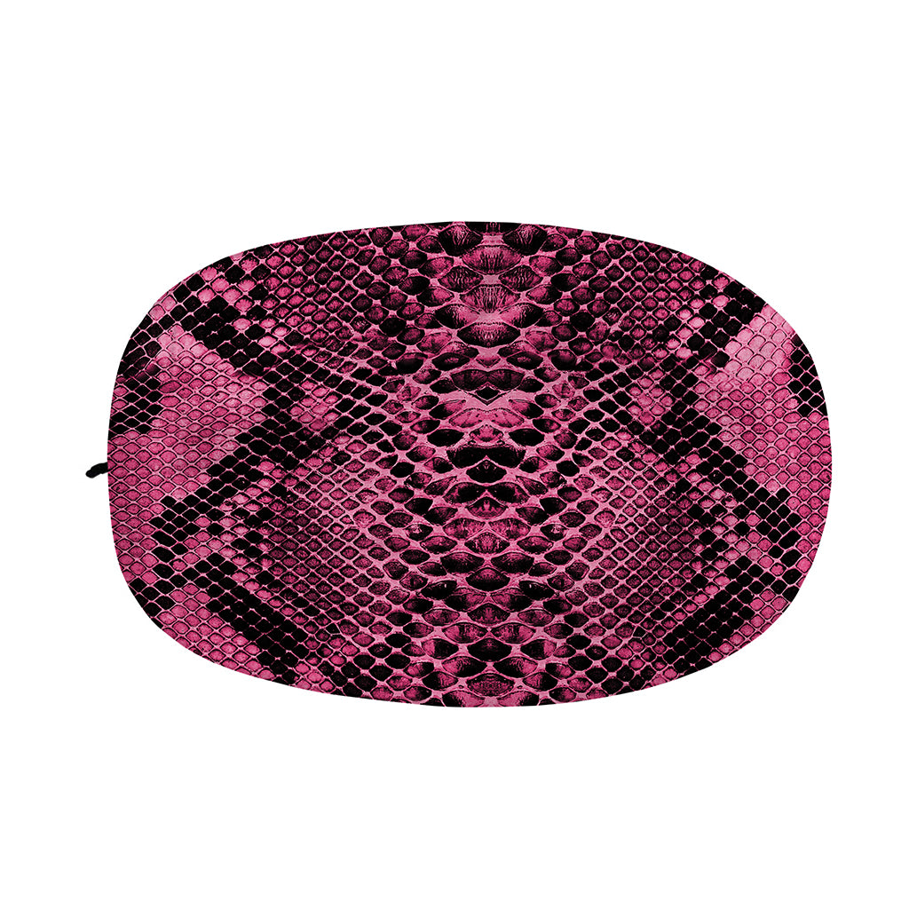 Pink And Black Snakeskin Print Car Side Mirror Covers