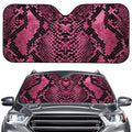 Pink And Black Snakeskin Print Car Windshield Sun Shade