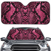 Pink And Black Snakeskin Print Car Windshield Sun Shade