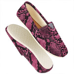 Pink And Black Snakeskin Print Casual Shoes