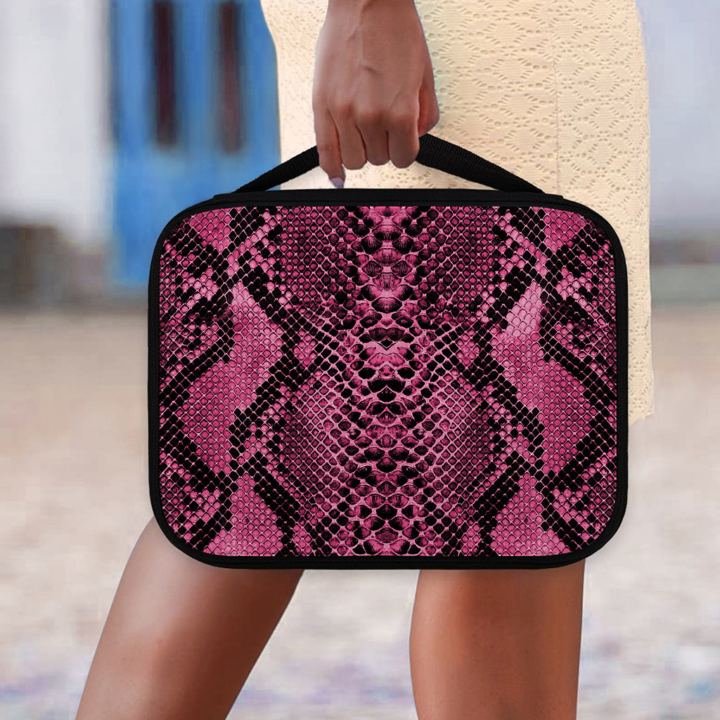 Pink And Black Snakeskin Print Classic Bible Case