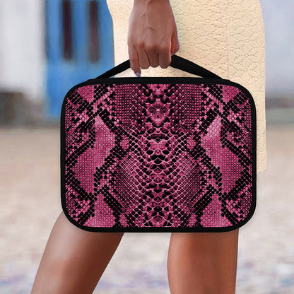 Pink And Black Snakeskin Print Classic Bible Case
