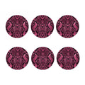 Pink And Black Snakeskin Print Coaster Set