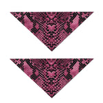 Pink And Black Snakeskin Print Dog Bandana
