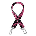Pink And Black Snakeskin Print Dog Seat Belt