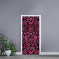Pink And Black Snakeskin Print Door Sticker
