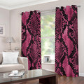 Pink And Black Snakeskin Print Extra Wide Grommet Curtains