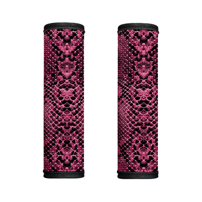 Pink And Black Snakeskin Print Handle Covers