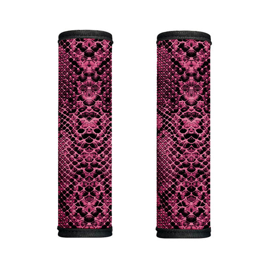 Pink And Black Snakeskin Print Handle Covers
