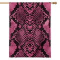 Pink And Black Snakeskin Print House Flag
