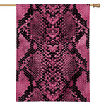 Pink And Black Snakeskin Print House Flag