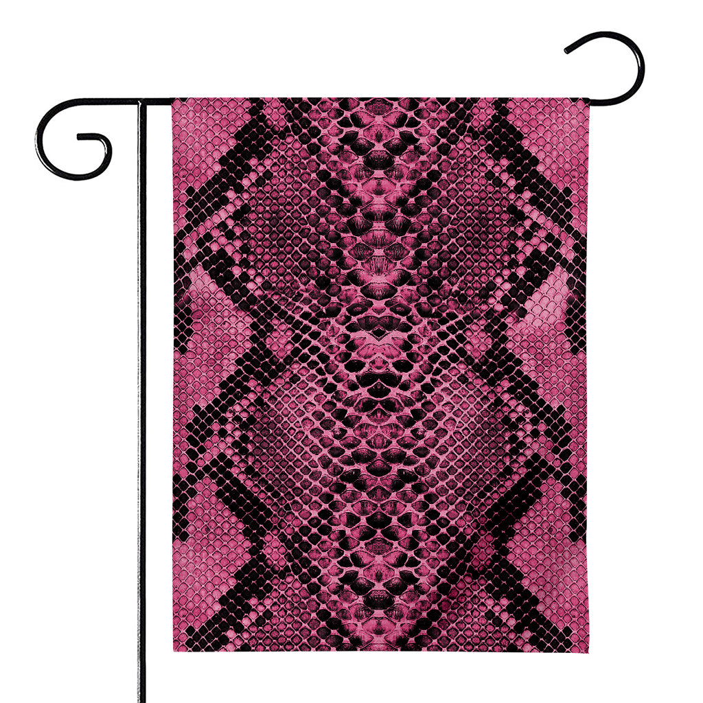 Pink And Black Snakeskin Print House Flag
