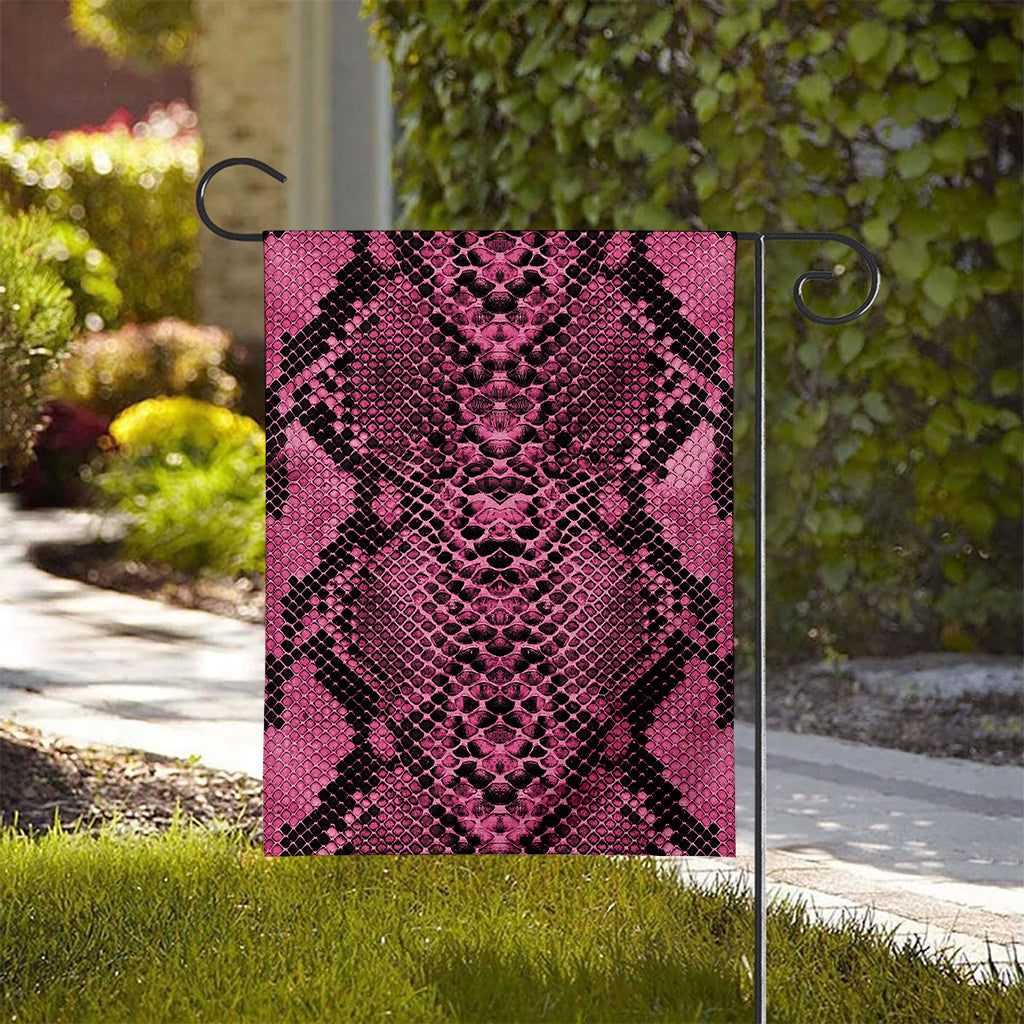 Pink And Black Snakeskin Print House Flag
