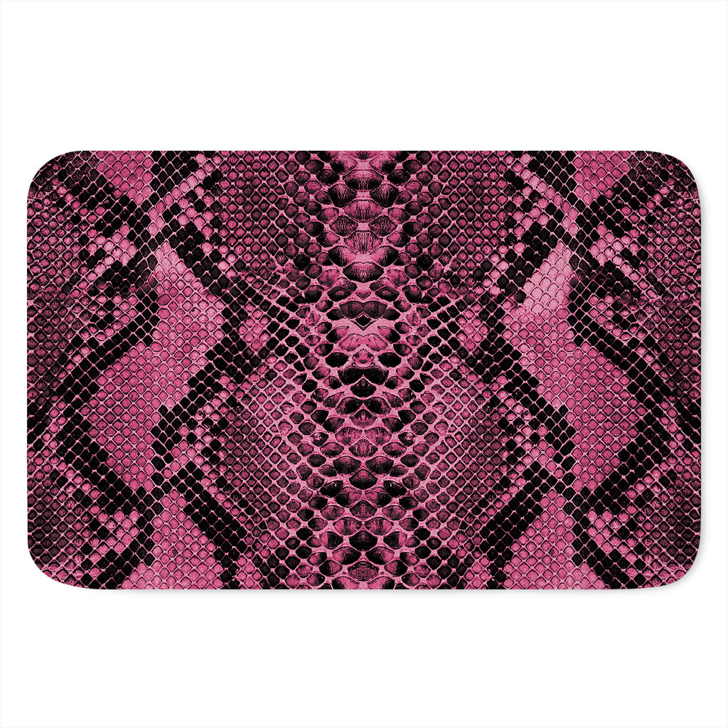 Pink And Black Snakeskin Print Indoor Door Mat