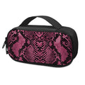 Pink And Black Snakeskin Print Portable Cooler Travel Case
