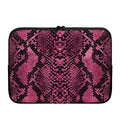 Pink And Black Snakeskin Print Laptop Sleeve