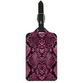 Pink And Black Snakeskin Print Luggage Tag