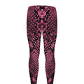 Pink And Black Snakeskin Print Men's Leggings