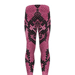 Pink And Black Snakeskin Print Men's leggings