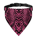 Pink And Black Snakeskin Print Over The Collar Dog Bandana