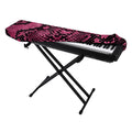 Pink And Black Snakeskin Print Piano Keyboard Cover