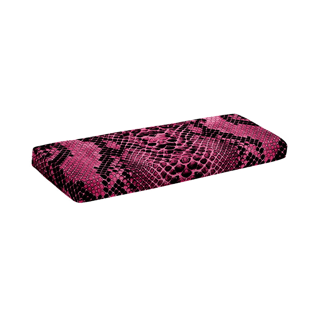 Pink And Black Snakeskin Print Piano Keyboard Cover