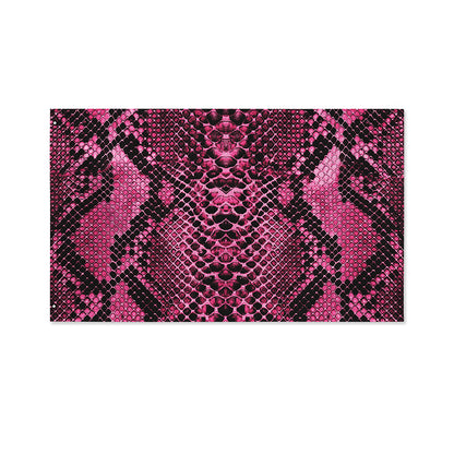 Pink And Black Snakeskin Print Polyester Flag
